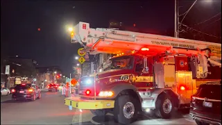**EXCLUSIVE** Toronto Fire Service Tower 1 Responding