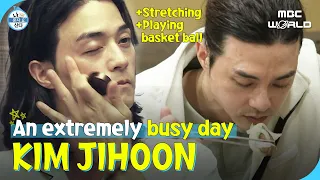 [C.C.] JIHOON's GRWM, Stretching, Basketball, and Mukbang... His Schedule is Packed😮 #KIMJIHOON