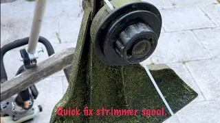 Trim your bush. Garden hack. Quick fix strimmer line using cable ties/zip ties