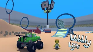 DOING INSANE TRICKS WITH SUPER MONSTER TRUCKS in WOBBLY LIFE!