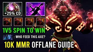 How to Play Offlane Axe Like a 10K God with 1v5 Spin to Win 1 Shot Chop Everyone 7.33b Dota 2