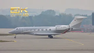 (4K) Gulfstream G500 from BMW Flugdienst D-ABMR departure at Munich Airport MUC EDDM