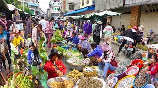 Cambodian Countryside Market Food Compilation - Market Food and Lifestyle