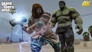 GTA 5 - Thor (GoW) VS Hulk | Epic Death Battle!