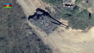 Азербайжаны талаас дайралт хийхдээ дрон ашиглан Армены танкуудыг устгаж байна