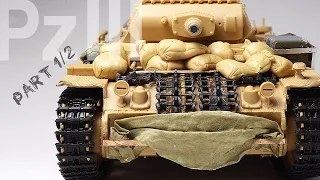 Panzer III on the North African front - Tamiya 1/35 - Tank Model - Part 1 [ model building ]