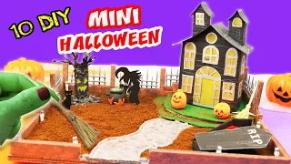 10 DIY MINIATURE HALLOWEEN - HAUNTED HOUSE - ZEN GARDEN | aPasos Crafts DIY