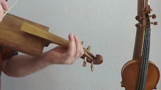 Folk violin, made from waste materials in a few hours, very simple construction Part 3. Test 888