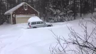 Subaru Forester in Deep Snow