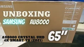 65" Samsung || AU8000 Crystal UHD 4K Smart TV (2021) Unboxing