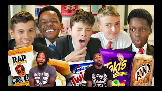 British Highschoolers try American Snacks for the first time! DO WE HAVE THE BEST SNACKS!? REACTION