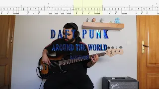 Daft Punk // Around the World [Bass Cover + Tabs]