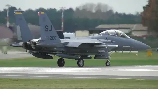 RAF Lakenheath 6 F-15E Seymour-Johnson Depart & 1 Returns 15/12/21