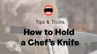 How to Hold a Chef's Knife | Chef Daniel Holzman | Project Foodie