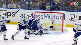 Ilya Samsonov's big save on Kucherov's wrist shot in game 3 (2023)