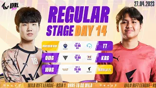 [EN] BRU vs TT | OMG vs KBG | WHG vs FL - REGULAR STAGE DAY 14 WRL ASIA 2023 (BO3)