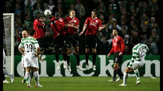 Champions League Moments - Shunsuke Nakamura Freekick Goals vs Manchester United