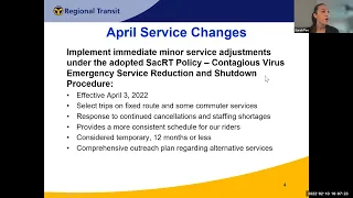 SacRT on the Move Short-Range Transit Plan Virtual Open House - Thursday, February 10, 2022