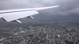 Lufthansa 747-8 D-ABYK spectacular approach and landing in Mexico City