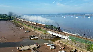 7029 Clun Castle at Cockwood Harbour On The Great Western Railtour - Friday 10th May