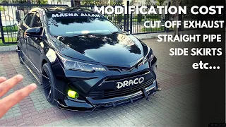 TOYOTA COROLLA X MODIFIED | OWNER REVIEW & MODIFICATION COST #modifiedcars #livenews  #GRANDELOVER