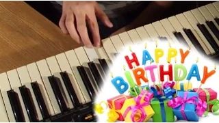 How to play "Happy Birthday" song on piano/ Песня на День Рождения на пианино (обучение)