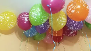 Воздушные шары с днем рождения, один из самых бюджетных и любимых наборов