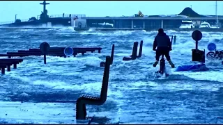 METEO#44 La tempête Carmen fait déborder le Bassin d'Arcachon le jour de l'an