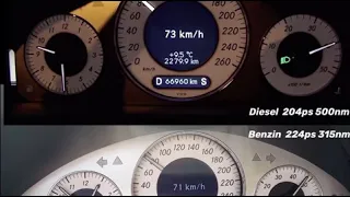 Mercedes w211 E320 CDI vs E320 BENZIN ( Diesel vs Benzin )