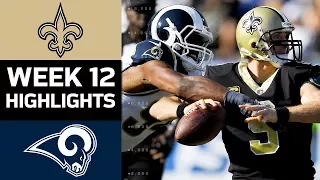 Saints vs. Rams | NFL Week 12 Game Highlights