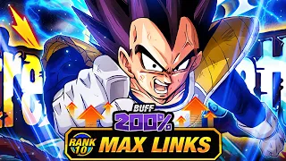 200% LEADER SKILL BUFF! LEVEL 10 LINKS 100% RAINBOW STAR EZA GREAT APE VEGETA! (DBZ: Dokkan Battle)