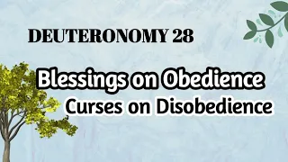 DEUTERONOMY 28 NKJV: BLESSINGS ON OBEDIENCE, CURSES ON DISOBEDIENCE (Audio Bible)