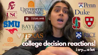 COLLEGE DECISION REACTIONS 2022 (Harvard, Stanford, T20s + More!!) *emotional*