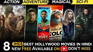 Top 8 Best Hollywood sci-fi/Adventure/Action Movies Hindi dubbed | in YouTube {part 1}