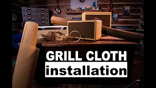 Grill Cloth Installation - Guitar Amplifier - Cabinet Building - DIY Stretching Speaker Baffle