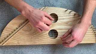 Gusli natural finish 18 strings sample of sound