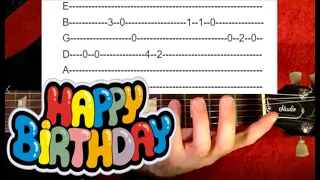 Happy Birthday Guitar Lesson With Tabs