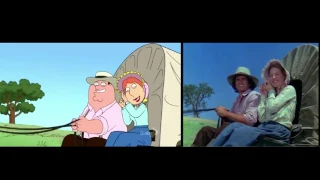 family guy with "little house on the prairie" opening.