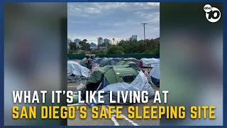 Unhoused man describes staying at City of San Diego's Safe Sleeping site