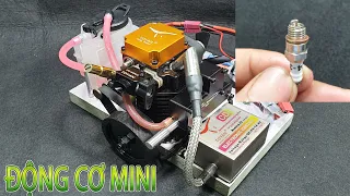 Động Cơ 4 Thì Mini Chế Ôtô Tàu Thuyền RC chạy được xăng A92 95