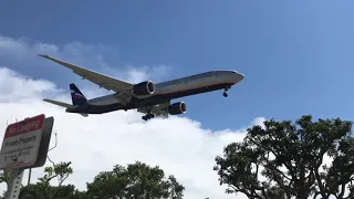 Boeing 777-300er Aeroflot Landing at LAX