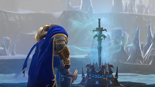 Arthas takes up Frostmourne and kills Mal'ganis (Reforged)