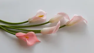 How To Make Calla Lily Paper Flower / Paper Flower / Góc nhỏ Handmade