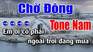 Chờ Đông Karaoke Tone Nam Karaoke Lâm Beat - Beat Mới