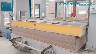 How to laminate door skins | PVAC gluing machine and automatic cold pressing line
