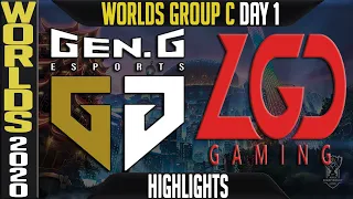 GEN vs LGD Highlights | Worlds 2020 Group C Day 1 - LoL World Championship | Gen.G vs LGD Gaming