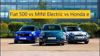 Fiat 500 vs MINI Electric vs Honda e