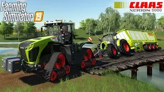 Farming Simulator 19 - CLAAS XERION 4000-5000 TERA TRAC Pulls out a Tractor