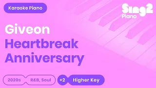 Giveon - HEARTBREAK ANNIVERSARY (Higher Key) Piano Karaoke