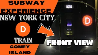 New York City Subway D Express Train (to Coney Island) - Front View